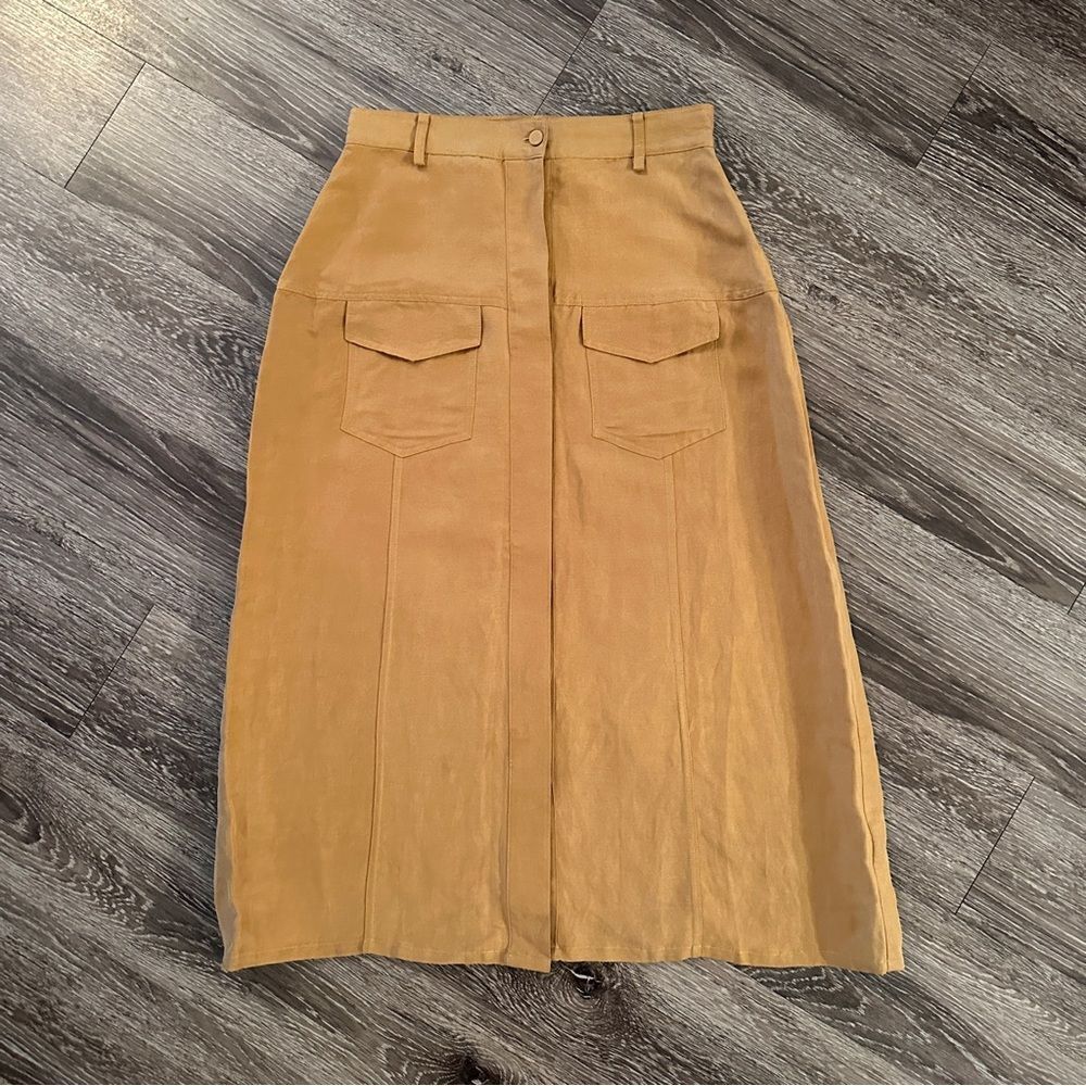 Third Form Tan Midi Skirt